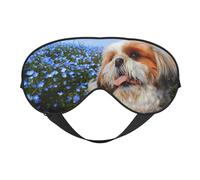 Máscaras para los ojos, máscara para dormir ajustable, cubierta para los ojos, cubierta para sombra para dormir, trabajo por turnos,Primer plano de Shih Tzu