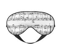 Máscaras para los ojos, máscara para dormir ajustable, cubierta para los ojos, cubierta para sombra para dormir, trabajo por turnos,Notas musicales sobre la clave