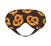 Máscaras para los ojos, máscara para dormir ajustable, cubierta para los ojos, cubierta para sombra para dormir, trabajo por turnos,pretzels de dibujos animados