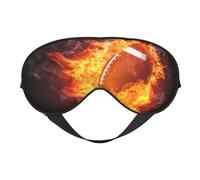 Máscaras para los ojos, máscara para dormir ajustable, cubierta para los ojos, cubierta para sombra para dormir, trabajo por turnos,Fútbol americano en fuego