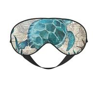 Máscaras para los ojos, máscara para dormir ajustable, cubierta para los ojos, cubierta para sombra para dormir, trabajo por turnos,Tortuga de viento retro