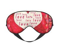 Máscaras para los ojos, máscara para dormir ajustable, cubierta para los ojos, cubierta para sombra para dormir, trabajo por turnos,Amor de corazones rojos