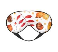 Máscaras para los ojos, máscara para dormir ajustable, cubierta para los ojos, cubierta para sombra para dormir, trabajo por turnos,Hoja botánica de otoño
