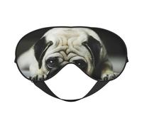 Máscaras para los ojos, máscara para dormir ajustable, cubierta para los ojos, cubierta para sombra para dormir, trabajo por turnos,Perro pug
