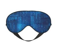 Máscaras para los ojos, máscara para dormir ajustable, cubierta para los ojos, cubierta para sombra para dormir, trabajo por turnos,Programador Código Binario Azul