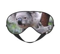 Máscaras para los ojos, máscara para dormir ajustable, cubierta para los ojos, cubierta para sombra para dormir, trabajo por turnos,Koala en rama