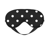 Máscaras para los ojos, máscara para dormir ajustable, cubierta para los ojos, cubierta para sombra para dormir, trabajo por turnos,Estampado De Lunares Blanco Y Negro