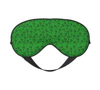 Máscaras para los ojos, máscara para dormir ajustable, cubierta para los ojos, cubierta para sombra para dormir, trabajo por turnos,Signo de interrogación en verde