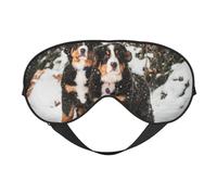 Máscaras para los ojos, máscara para dormir ajustable, cubierta para los ojos, cubierta para sombra para dormir, trabajo por turnos,Gracioso perro de montaña de Berna