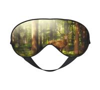 Máscaras para los ojos, máscara para dormir ajustable, cubierta para los ojos, cubierta para sombra para dormir, trabajo por turnos,Patrón de oso ciervo misterioso mágico