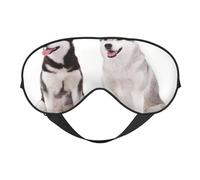 Máscaras para los ojos, máscara para dormir ajustable, cubierta para los ojos, cubierta para sombra para dormir, trabajo por turnos,Perros Husky Impresos