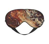 Máscaras para los ojos, máscara para dormir ajustable, cubierta para los ojos, cubierta para sombra para dormir, trabajo por turnos,Estampado marrón mixto mármol
