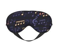 Máscaras para los ojos, máscara para dormir ajustable, cubierta para los ojos, cubierta para sombra para dormir, trabajo por turnos,Patrón sin costuras de música