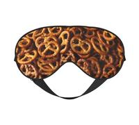Máscaras para los ojos, máscara para dormir ajustable, cubierta para los ojos, cubierta para sombra para dormir, trabajo por turnos,Patrón de pan de pretzels