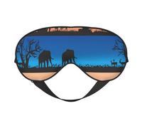 Máscaras para los ojos, máscara para dormir ajustable, cubierta para los ojos, cubierta para sombra para dormir, trabajo por turnos,Árbol De Acacia De Animales Salvajes Africanos