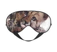 Máscaras para los ojos, máscara para dormir ajustable, cubierta para los ojos, cubierta para sombra para dormir, trabajo por turnos,Arte De Pintura A La Acuarela De Cachorro De Guepardo