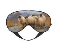 Máscaras para los ojos, máscara para dormir ajustable, cubierta para los ojos, cubierta para sombra para dormir, trabajo por turnos,Rebaño de ovejas escocesas Blackface
