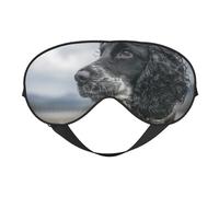 Máscaras para los ojos, máscara para dormir ajustable, cubierta para los ojos, cubierta para sombra para dormir, trabajo por turnos,Cocker Spaniel Inglés Orejas Grandes Y Rizadas Negro
