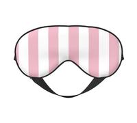 Máscaras para los ojos, máscara para dormir ajustable, cubierta para los ojos, cubierta para sombra para dormir, trabajo por turnos,Rayas Líneas Paralelas Rosa Blanco