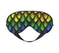Máscaras para los ojos, máscara para dormir ajustable, cubierta para los ojos, cubierta para sombra para dormir, trabajo por turnos,Escamas de dragon