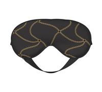 Máscaras para los ojos, máscara para dormir ajustable, cubierta para los ojos, cubierta para sombra para dormir, trabajo por turnos,Cadena Cadenas Doradas Negras
