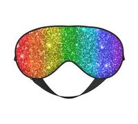 Máscaras para los ojos, máscara para dormir ajustable, cubierta para los ojos, cubierta para sombra para dormir, trabajo por turnos,El arco iris parece con lentejuelas
