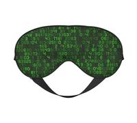 Máscaras para los ojos, máscara para dormir ajustable, cubierta para los ojos, cubierta para sombra para dormir, trabajo por turnos,Programador Código De Computadora Decimal Verde