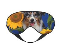 Máscaras para los ojos, máscara para dormir ajustable, cubierta para los ojos, cubierta para sombra para dormir, trabajo por turnos,Pastor australiano