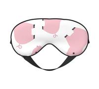 Máscaras para los ojos, máscara para dormir ajustable, cubierta para los ojos, cubierta para sombra para dormir, trabajo por turnos,Cerdo rosa