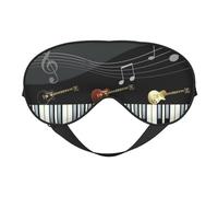 Máscaras para los ojos, máscara para dormir ajustable, cubierta para los ojos, cubierta para sombra para dormir, trabajo por turnos,Impresión de patrón de piano de guitarra