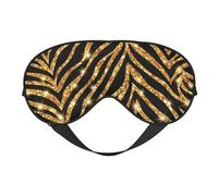 Máscaras para los ojos, máscara para dormir ajustable, cubierta para los ojos, cubierta para sombra para dormir, trabajo por turnos,Estampado animal cebra dorado