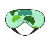 Máscaras para los ojos, máscara para dormir ajustable, cubierta para los ojos, cubierta para sombra para dormir, trabajo por turnos,Hoja de Ginkgo Biloba de acuarela
