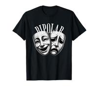 Máscaras Teatro Bipolar Comedia tragedia Arte Oscuro Drama Camiseta