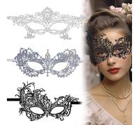 Mascaras venecianas 3 piezas, mascara veneciana masquerade mask for women mascara Carnaval de Halloween party mask 3 colores máscara de fiesta