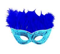 Mascaras Venecianas,De EspectáCulo para Disfraz De Mardi, Gafas De Mardi De Nuevo MéXico, DecoracióN, Disfraces, Suministros para Fiestas, De Plumas De Colores (Blue, One Size)