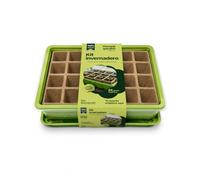 MASCARELL, Kit Invernadero Semillero 24 Alvéolos de 3,5x3,5 CM, Macetas Vegetales para Germinar Semillas y Cultivar Plantas