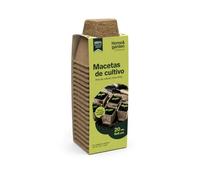 MASCARELL, Maceta Cultivo Vegetal para Semillero, Ideal para Sembrar, Germinar y Cultivar Plantas, 20 Macetas de 6x6 CM