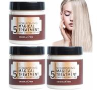 Mascarilla alisadora de cabello con reparación profunda, mascarilla nutritiva para el cabello con 5 tratamientos mágicos, crema reparadora de cabello en 5 segundos para cabello seco y dañado