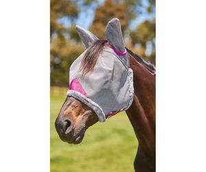 Mascarilla anti-moscas para caballo con protección de orejas Weatherbeeta Comfitec Deluxe Durable Demi-sang