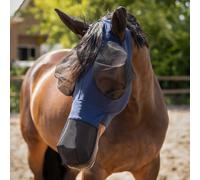 Mascarilla anti-moscas para caballo protección de nariz QHP Super bug Shetland
