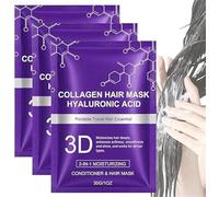 Mascarilla Capilar de Colágeno 3D, Acondicionador Hidratante Profundo, Mascarilla Capilar Portátil, Suaviza el Frizz y Repara el Cabello Rizado Dañino