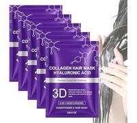 Mascarilla Capilar de Colágeno 3D, Acondicionador Hidratante Profundo, Mascarilla Capilar Portátil, Suaviza el Frizz y Repara el Cabello Rizado Dañino