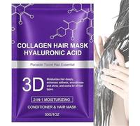 Mascarilla Capilar de Colágeno 3D, Acondicionador Hidratante Profundo, Mascarilla Capilar Portátil, Suaviza el Frizz y Repara el Cabello Rizado Dañino