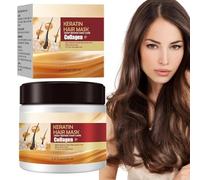 Mascarilla Capilar de Keratina, Mascarilla de Colágeno para la Reparación Profunda del Cabello Seco y Dañado, Reduce el Frizz y las Puntas Abiertas, Cabello Suave y Brillante
