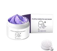 Mascarilla Capilar de Keratina Morada Detroitrain, Acondicionador Hidratante Detroitrain, Acondicionamiento Profundo para Cabello Seco y Dañado,Mascarilla Capilar Power Purple,Cabello más Sano (1PCS)
