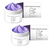 Mascarilla Capilar de Keratina Morada Detroitrain: Hidrata Profundamente, Restaura la Suavidad y Aporta Brillo - Para Cabello Dañado