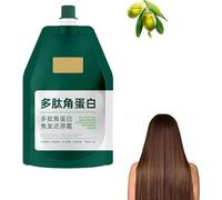 Mascarilla capilar de queratina con polipéptidos, proporciona brillo y suavidad duraderos, restaura la fuerza y la elasticidad del cabello dañado, repara el cabello seco.