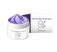 Mascarilla capilar de queratina morada, profundamente nutritiva, equilibra el color del cabello, restaura la elasticidad y suavidad del cabello, fácil de usar, adecuada para cabello seco