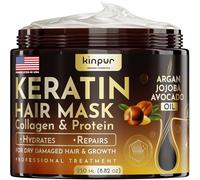 Mascarilla capilar de queratina para cabello seco, dañado o largo, mascarilla acondicionadora profunda con proteínas, coco, jojoba y aceite de aguacate, tratamiento de colágeno para el crecimiento e