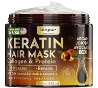 Mascarilla capilar de queratina para cabello seco, dañado o largo, mascarilla acondicionadora profunda con proteínas, coco, jojoba y aceite de aguacate, tratamiento de colágeno para el crecimiento e